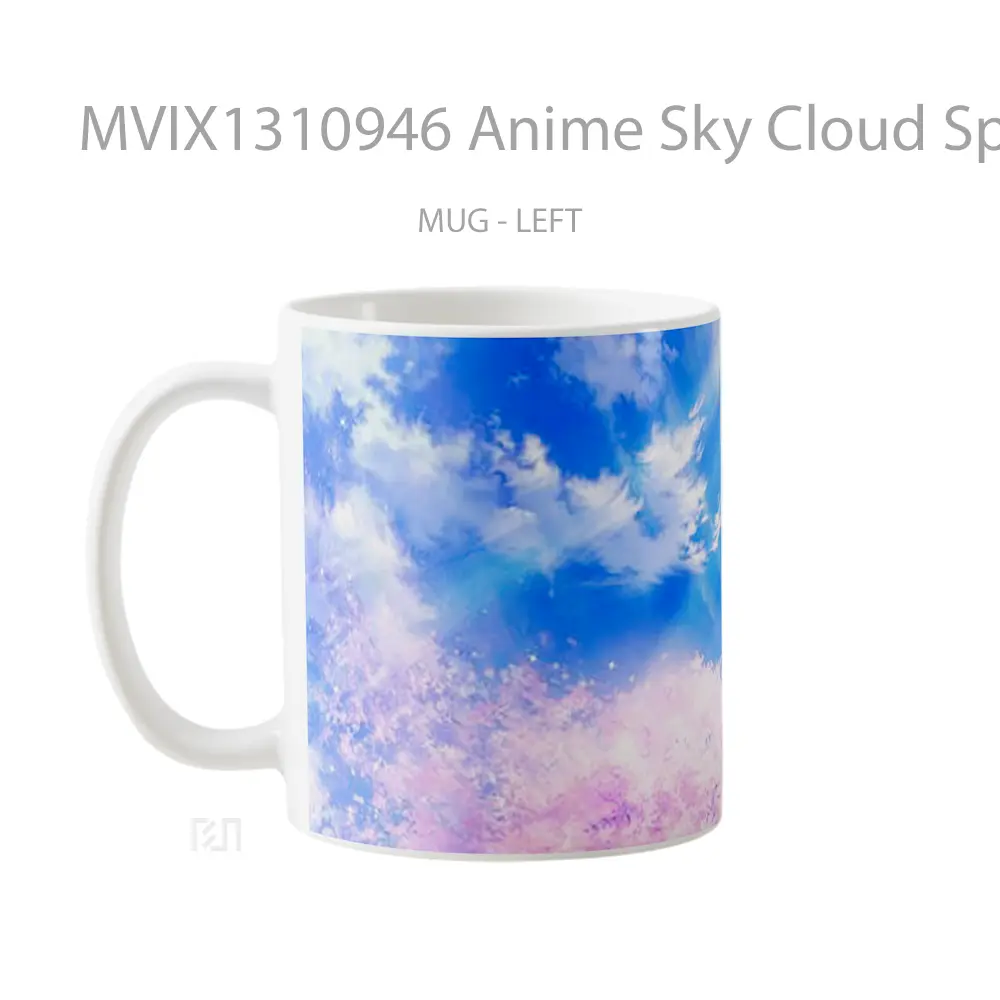 Mug Anime Sky Cloud Spring Llustration Cangkir Anime - All-side / Desain