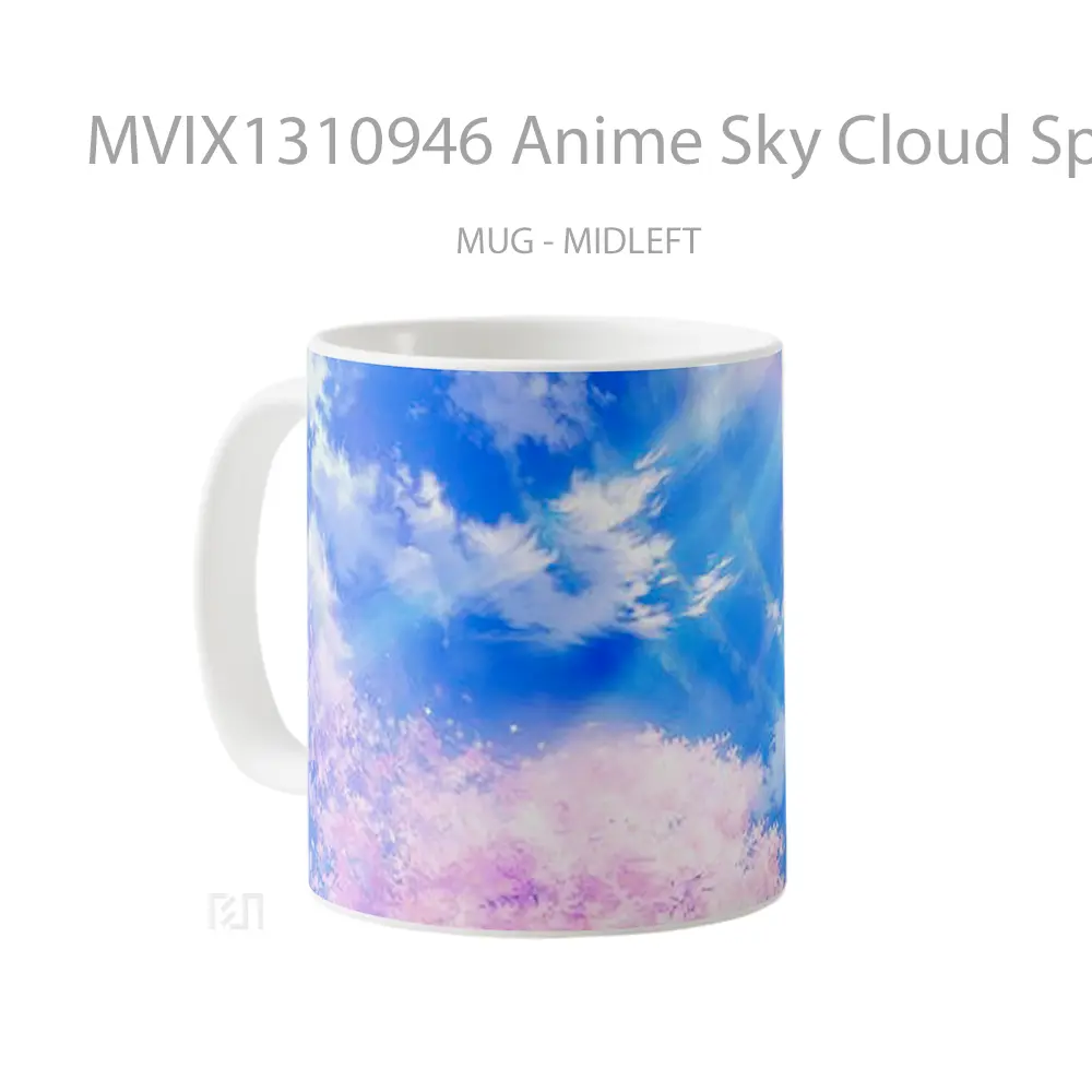 Mug Anime Sky Cloud Spring Llustration Cangkir Anime - All-side / Desain
