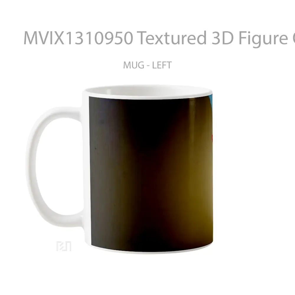 Mug Textured 3D Figure Of Colors Gelas Keramik Unik - All-side / Desain