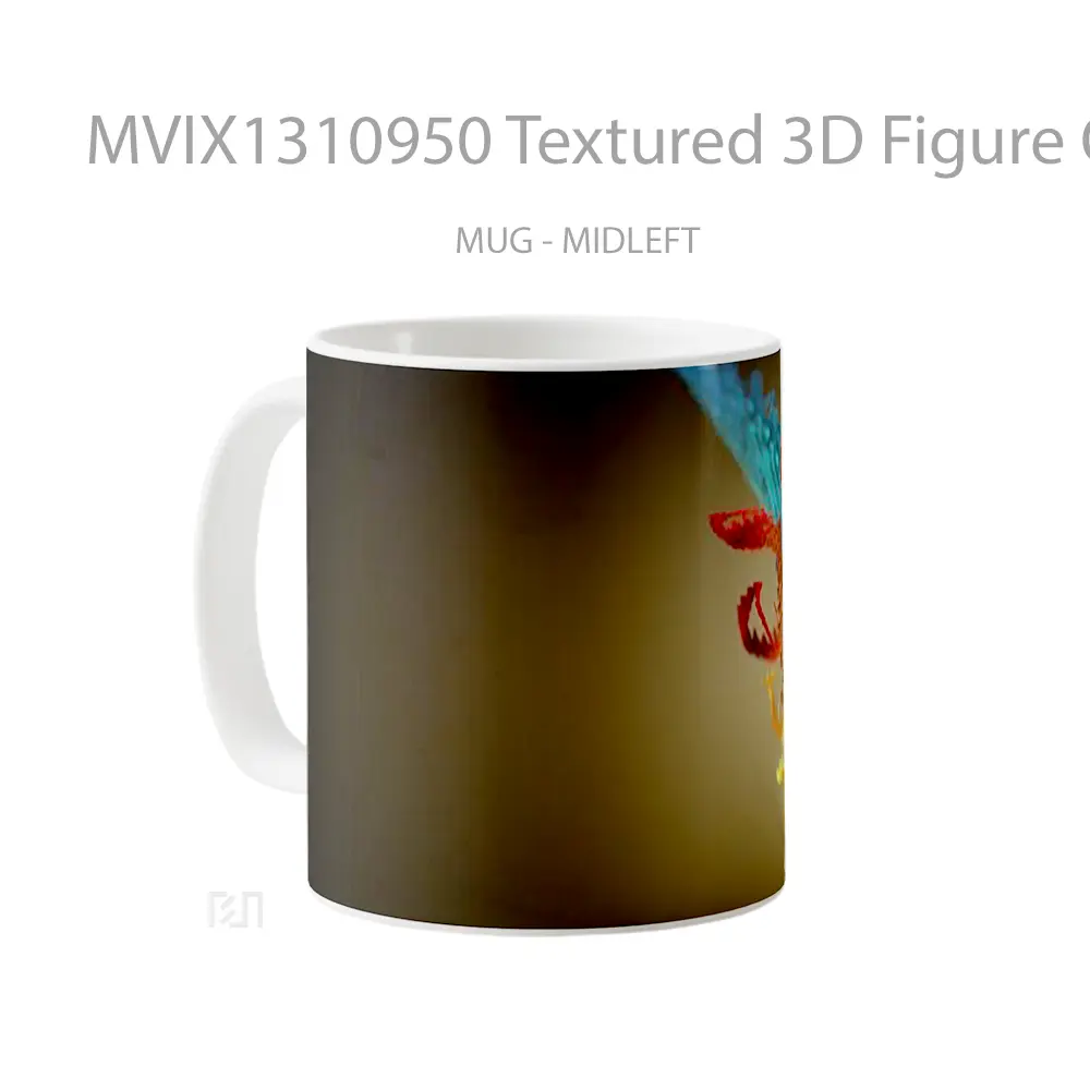 Mug Textured 3D Figure Of Colors Gelas Keramik Unik - All-side / Desain