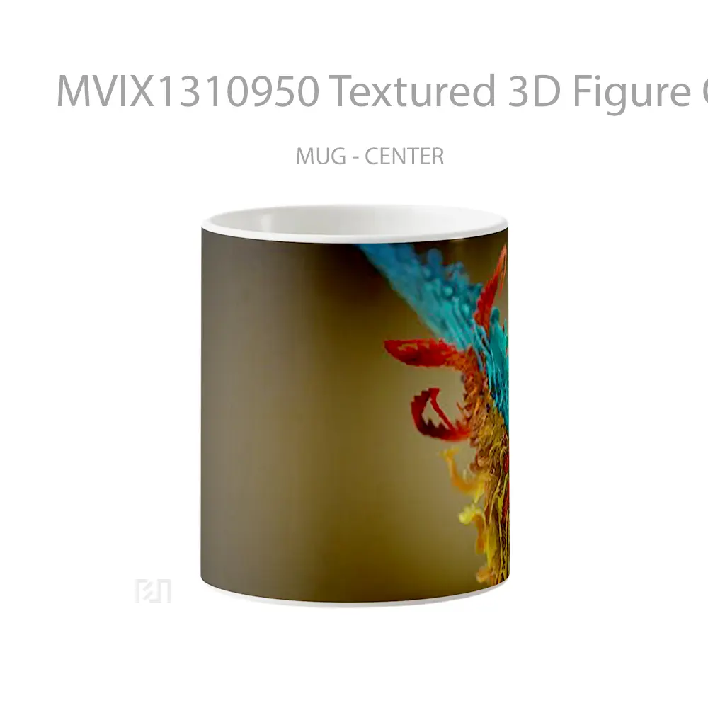 Mug Textured 3D Figure Of Colors Gelas Keramik Unik
