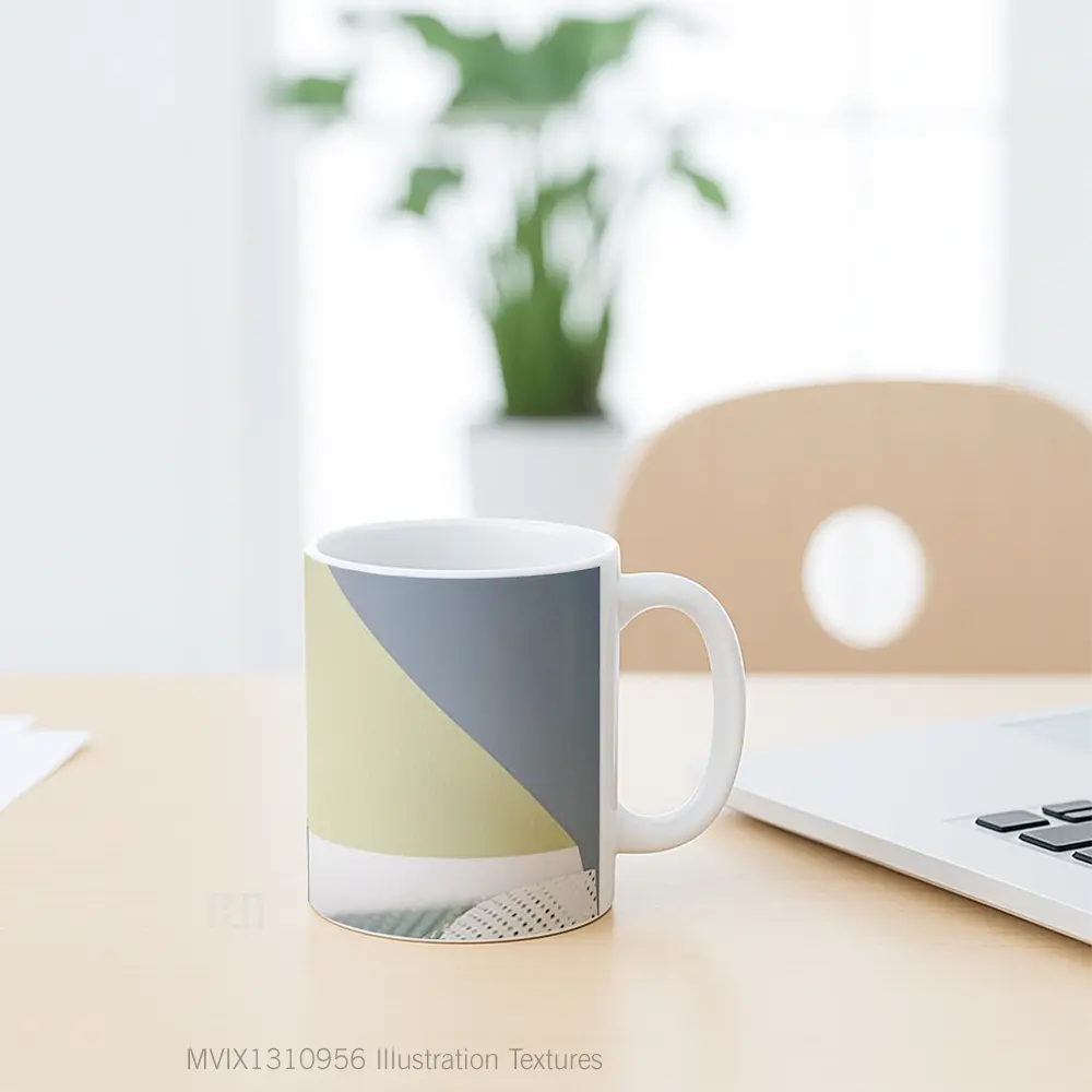 Mug Illustration Textures Gelas Seni Modern - All-side / Desain
