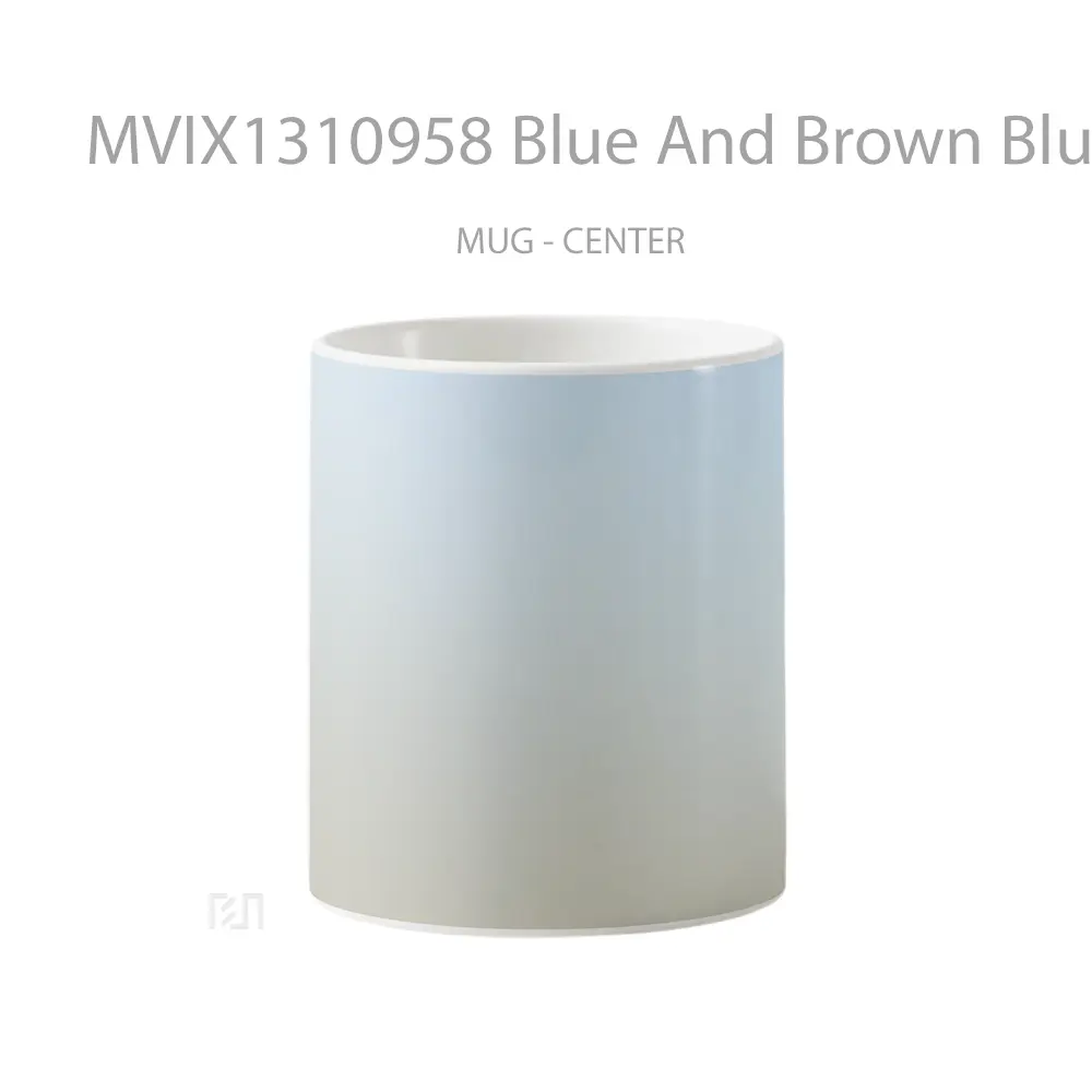 Mug Blue And Brown Blur Gradient Gelas Keramik Unik