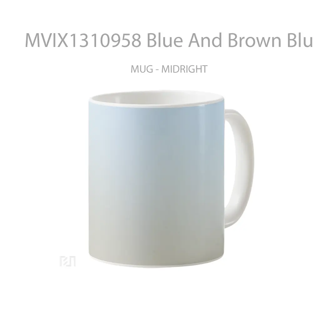 Mug Blue And Brown Blur Gradient Gelas Keramik Unik - All-side / Desain