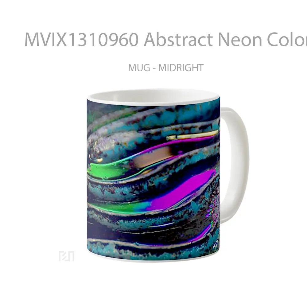 Mug Abstract Neon Colors Gelas Seni Modern - All-side / Desain