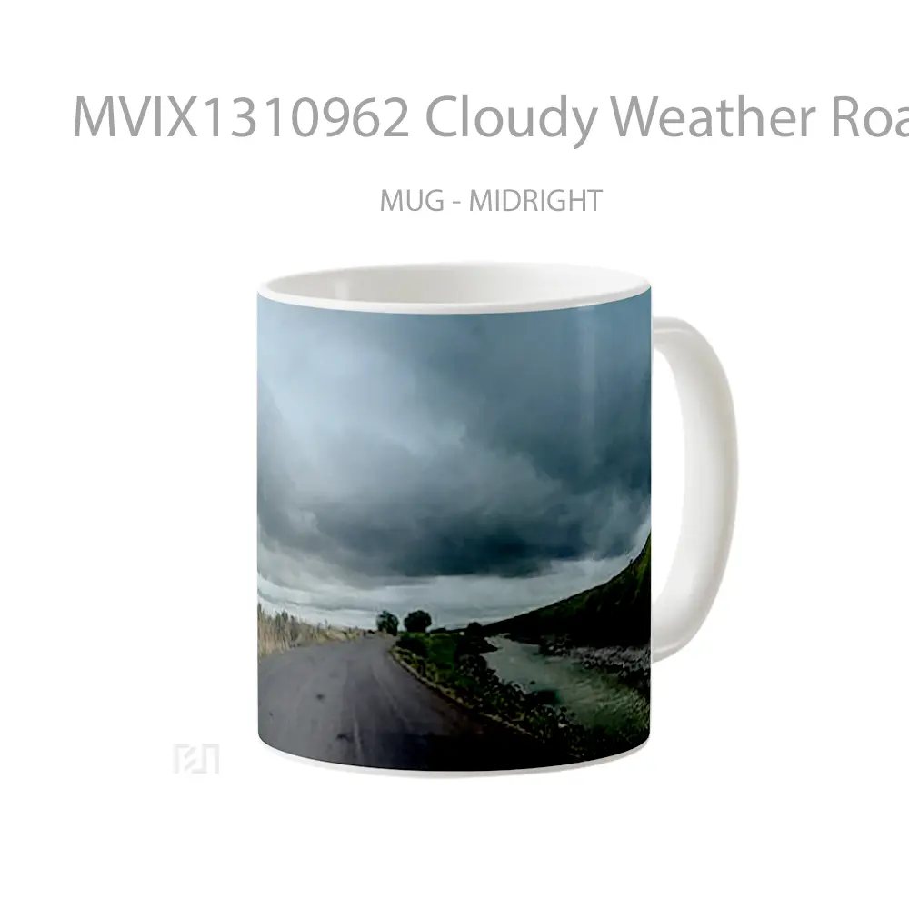Mug Cloudy Weather Road Gelas Keramik Unik - All-side / Desain