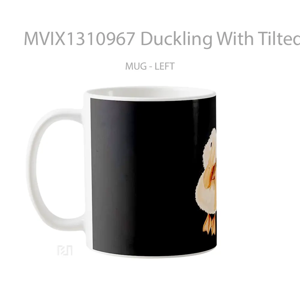 Mug Duckling With Tilted Head Gelas Keramik Unik - All-side / Desain