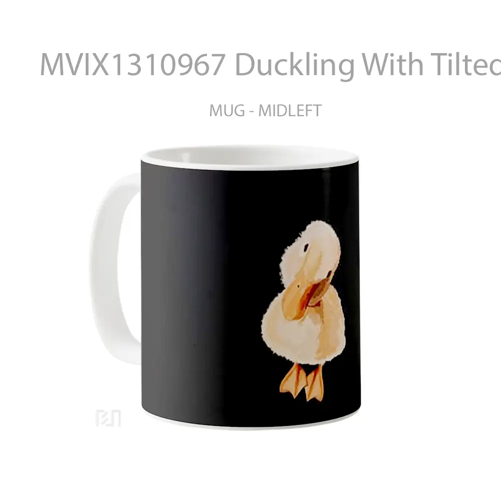Mug Duckling With Tilted Head Gelas Keramik Unik - All-side / Desain