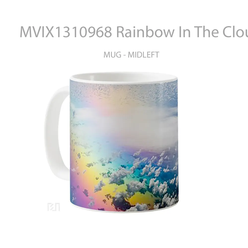 Mug Rainbow In The Clouds Gelas Pemandangan Alam - All-side / Desain