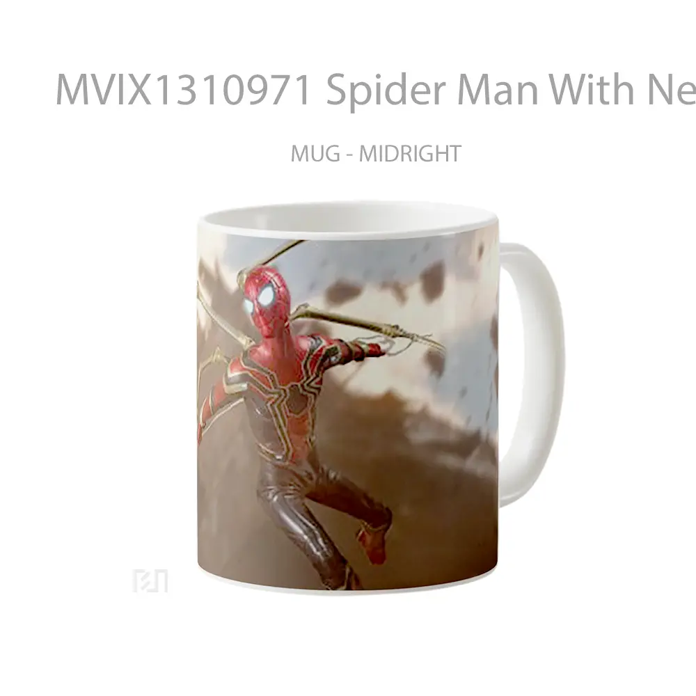 Mug Spider Man With New Suit Gelas Superhero - All-side / Desain