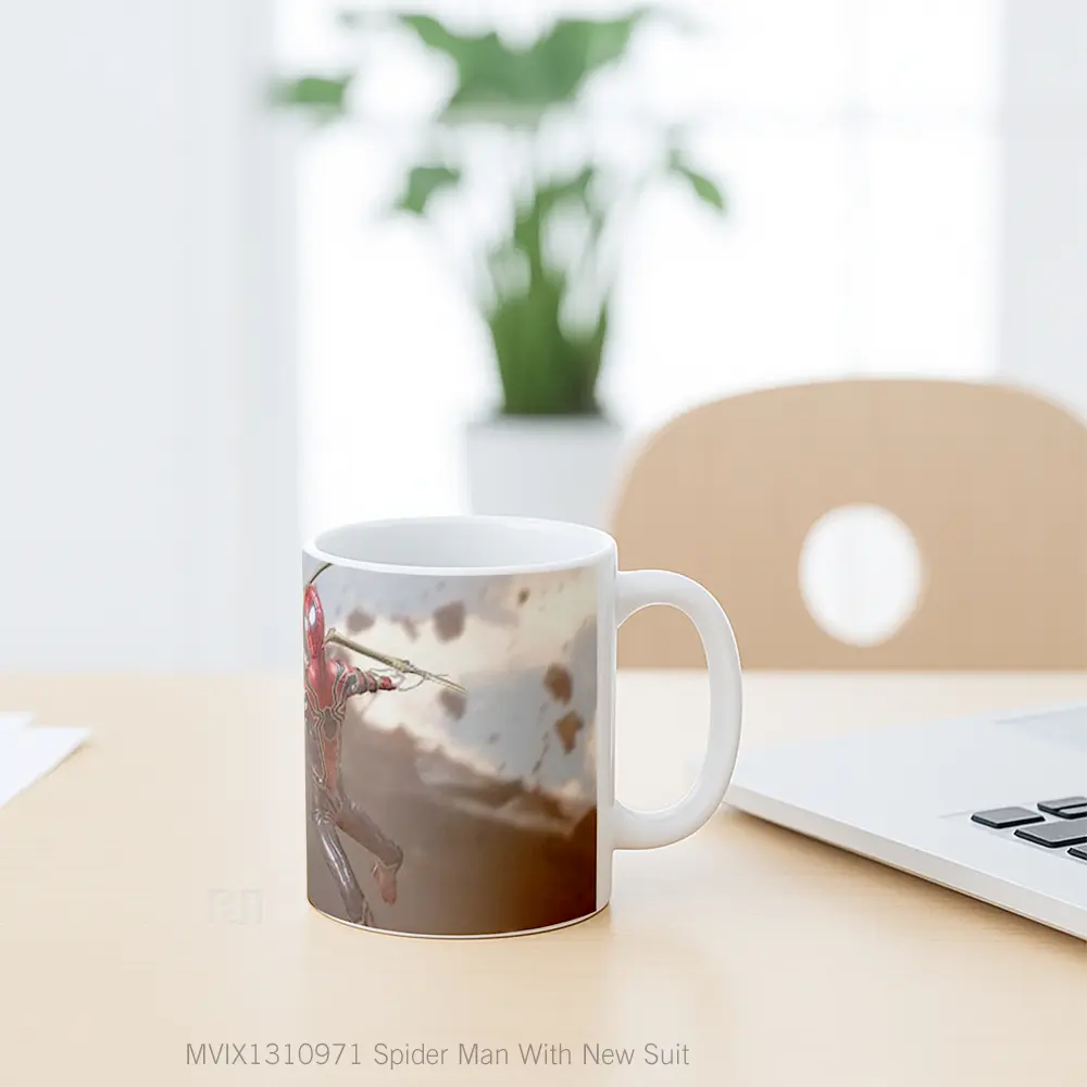 Mug Spider Man With New Suit Gelas Superhero - All-side / Desain