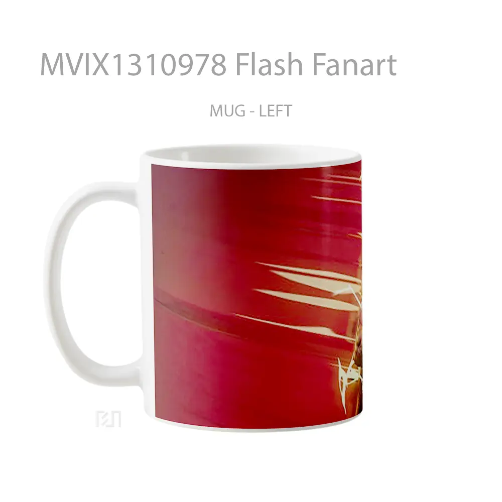 Mug Flash Fanart Gelas Superhero - All-side / Desain