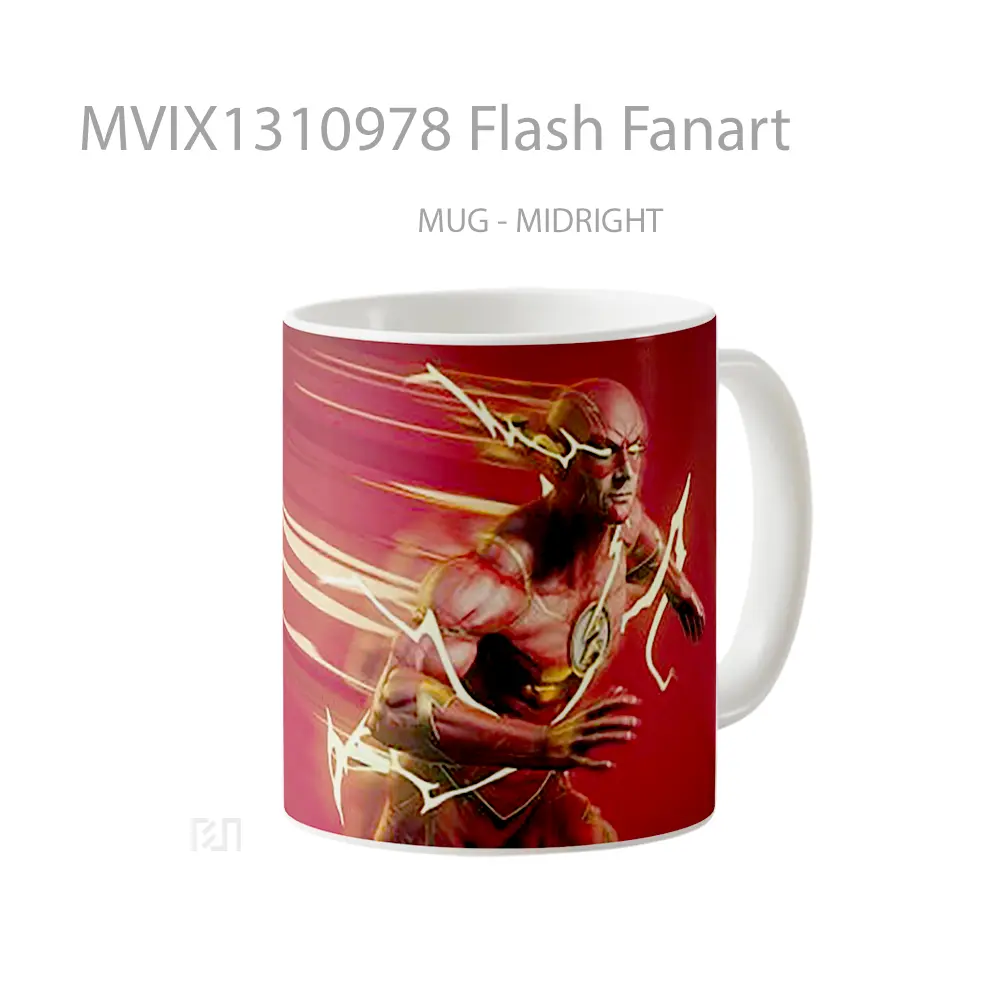 Mug Flash Fanart Gelas Superhero - All-side / Desain