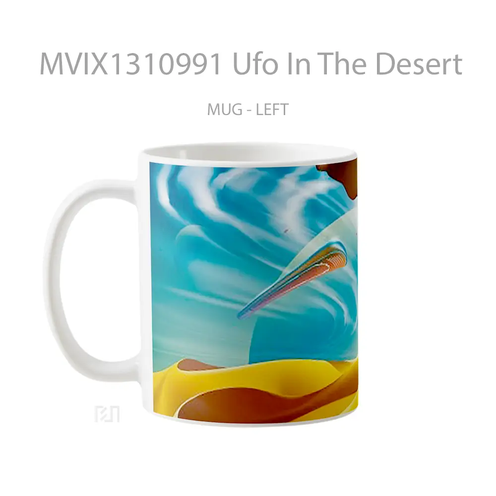Mug Ufo In The Desert Gelas Pemandangan Alam - All-side / Desain