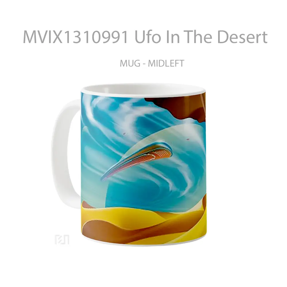 Mug Ufo In The Desert Gelas Pemandangan Alam - All-side / Desain