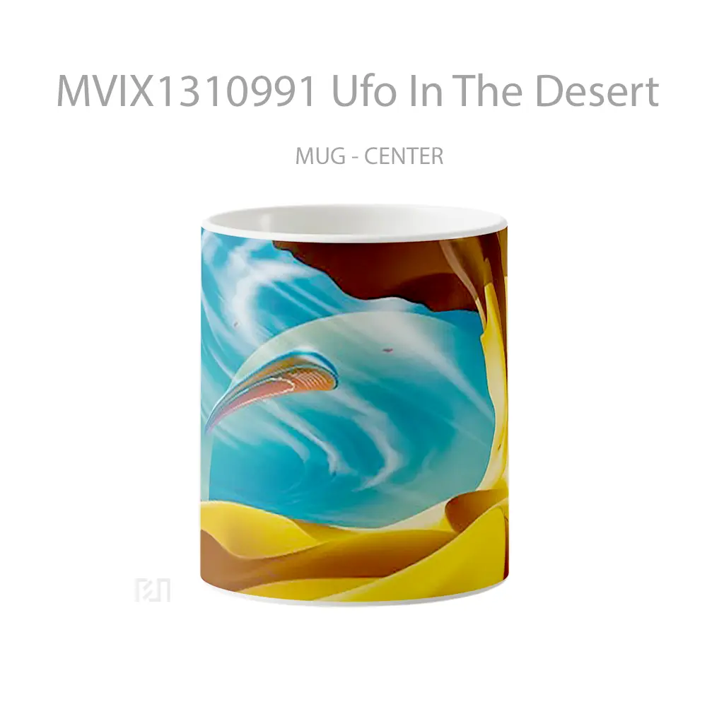 Mug Ufo In The Desert Gelas Pemandangan Alam