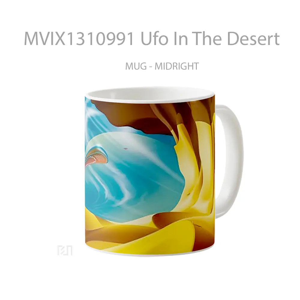 Mug Ufo In The Desert Gelas Pemandangan Alam - All-side / Desain