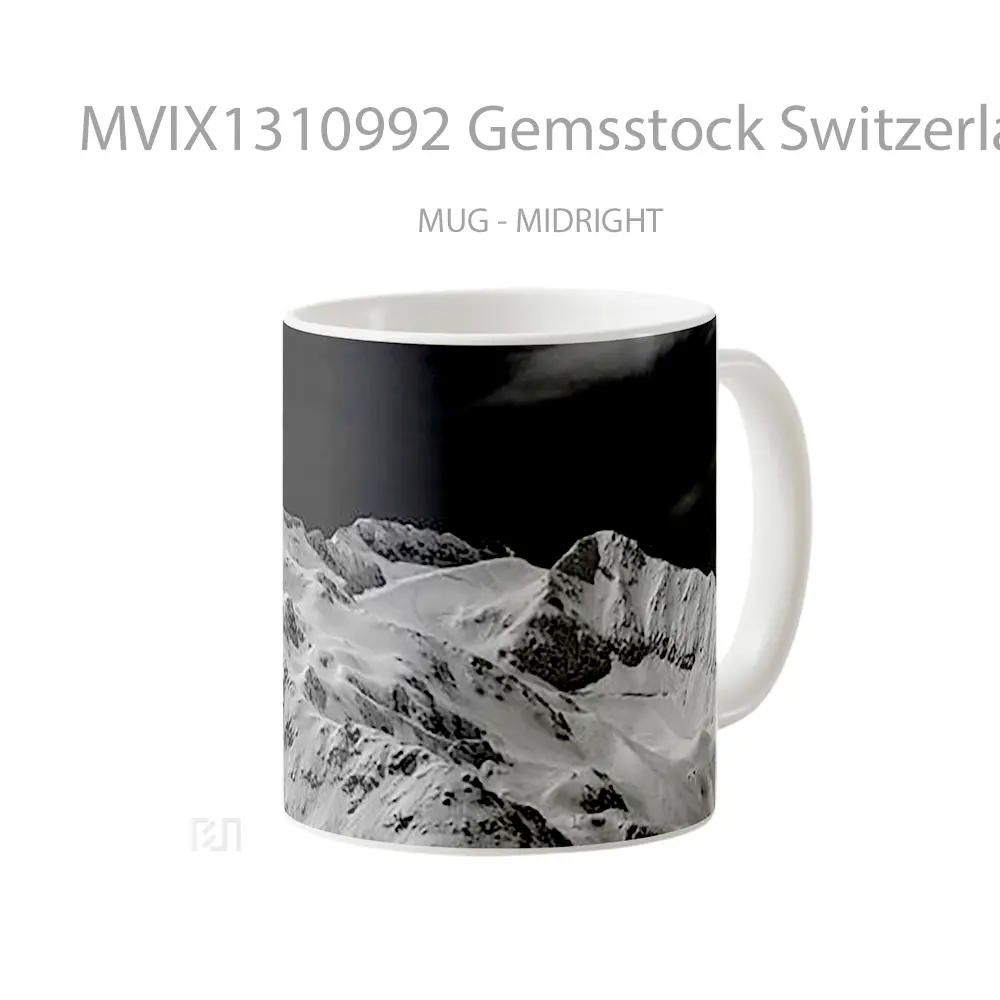 Mug Gemsstock Switzerland Gelas Keramik Unik - All-side / Desain