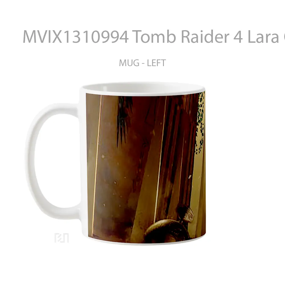 Mug Tomb Raider 4 Lara Croft Cosplay Gelas Keramik Unik - All-side / Desain