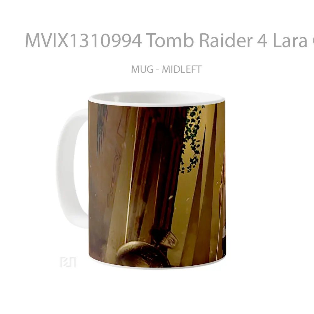 Mug Tomb Raider 4 Lara Croft Cosplay Gelas Keramik Unik - All-side / Desain