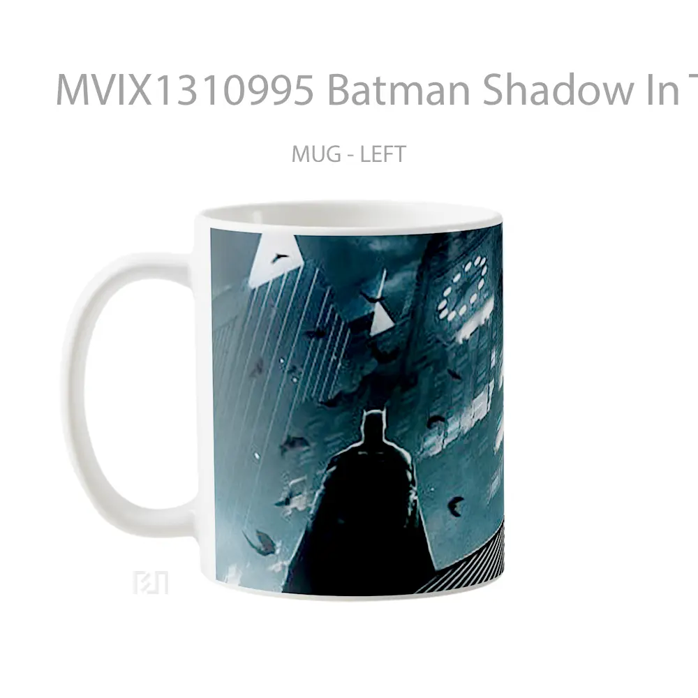 Mug Batman Shadow In The Rain Gelas Superhero - All-side / Desain