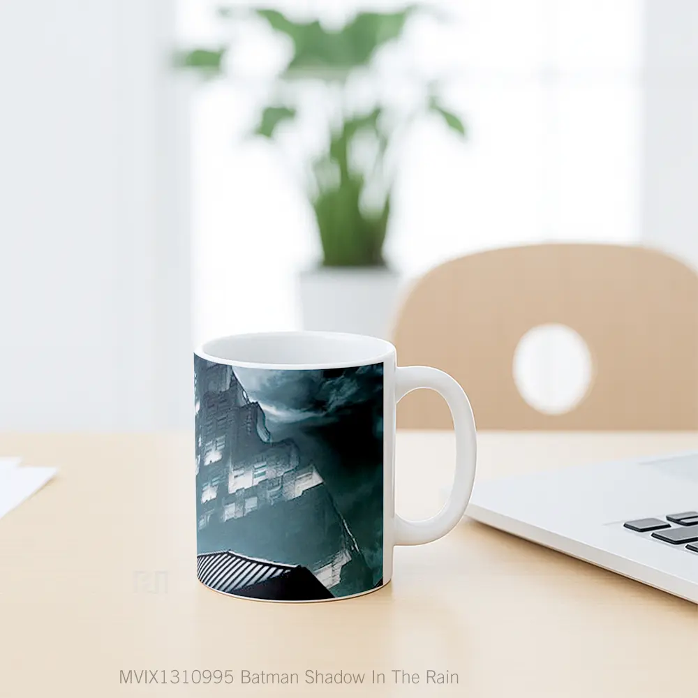 Mug Batman Shadow In The Rain Gelas Superhero - All-side / Desain