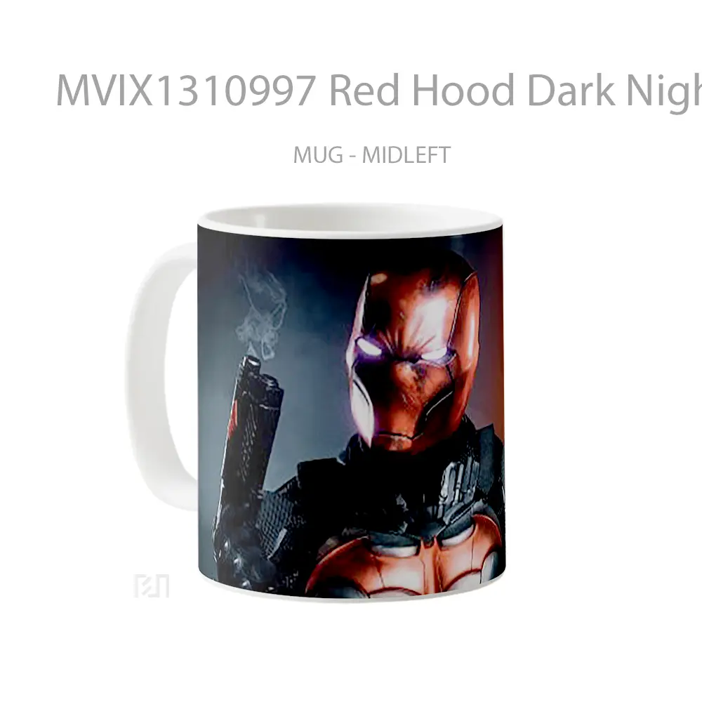Mug Red Hood Dark Nights Gelas Superhero - All-side / Desain