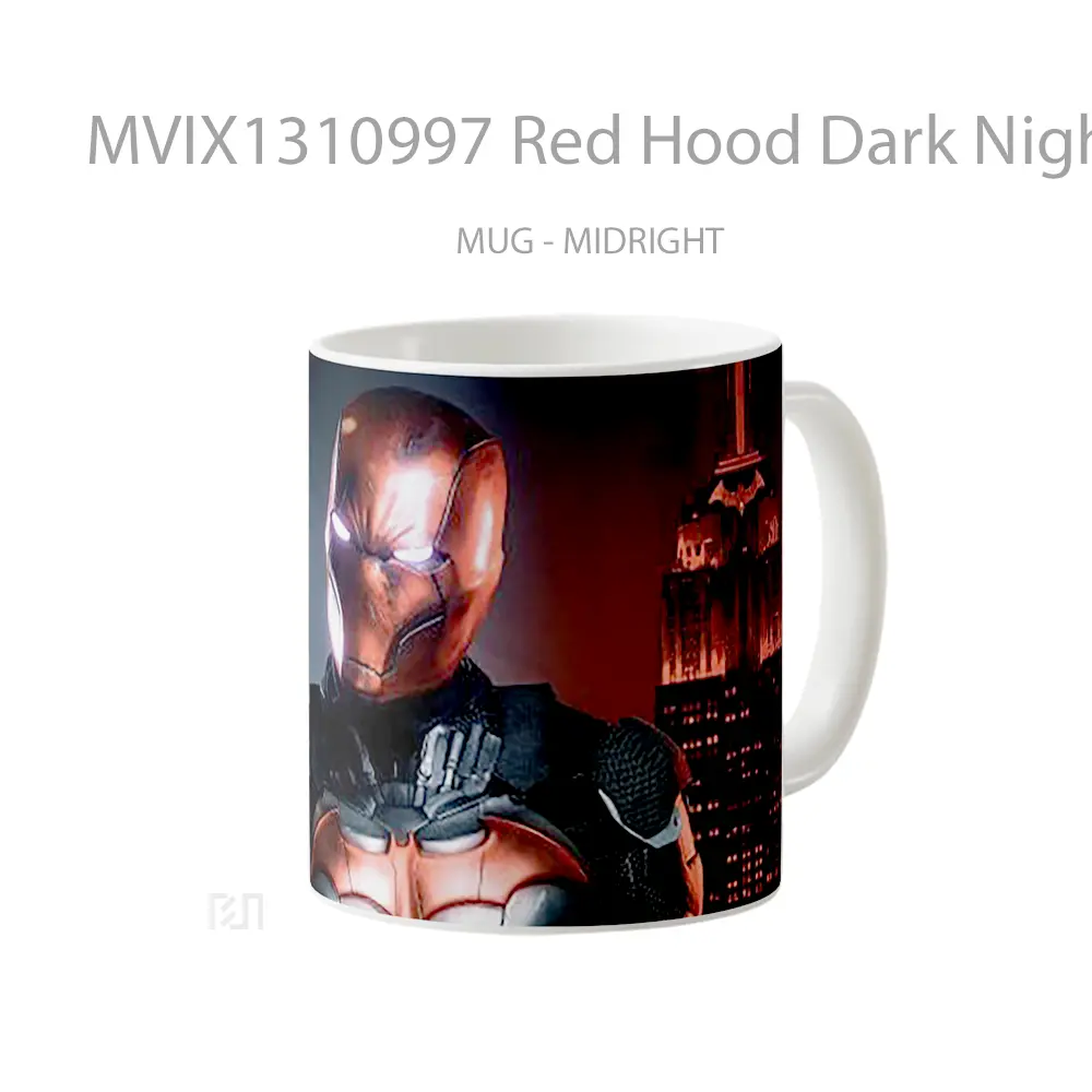 Mug Red Hood Dark Nights Gelas Superhero - All-side / Desain