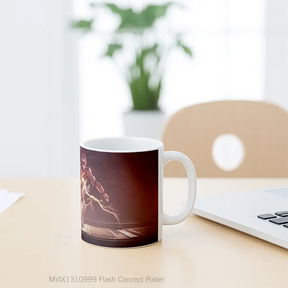 Mug Flash Concept Poster Gelas Superhero - All-side / Desain