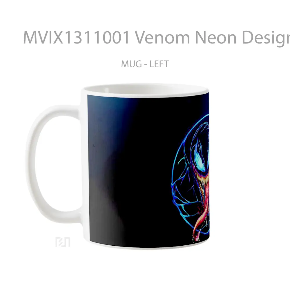 Mug Venom Neon Design Gelas Superhero - All-side / Desain