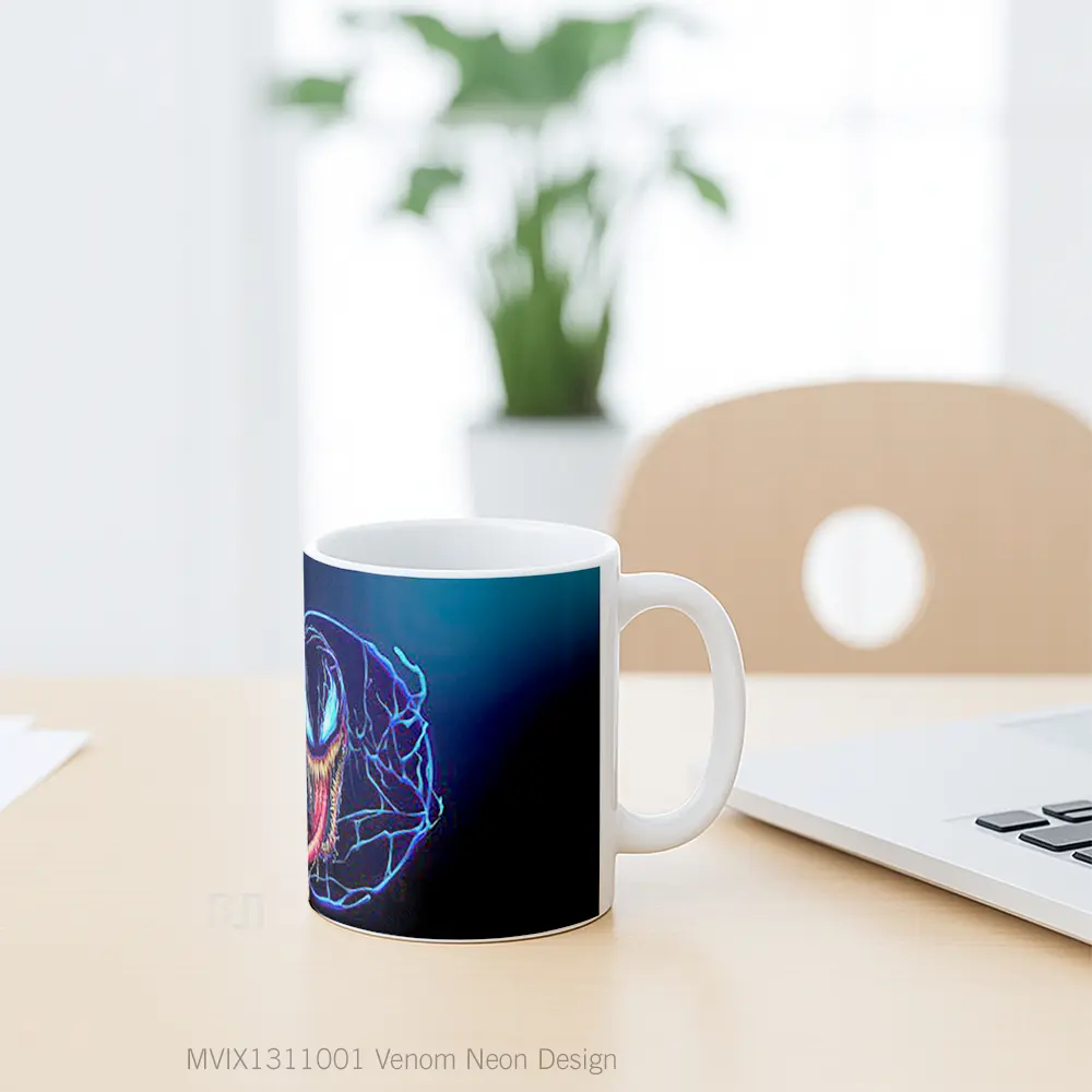 Mug Venom Neon Design Gelas Superhero - All-side / Desain