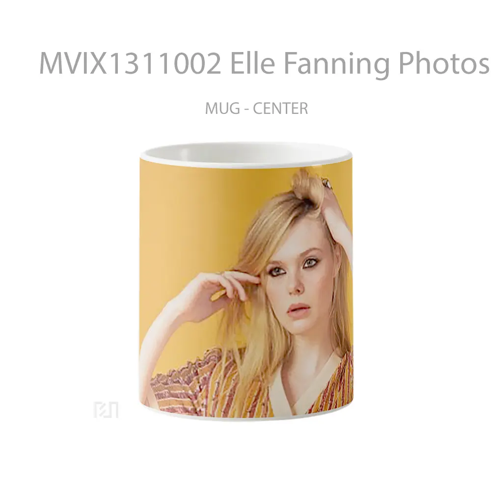 Mug Elle Fanning Photoshoot Gelas Keramik Unik