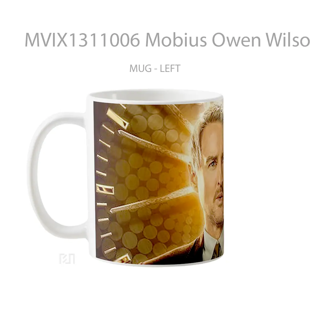 Mug Mobius Owen Wilson Loki Series Gelas Superhero - All-side / Desain