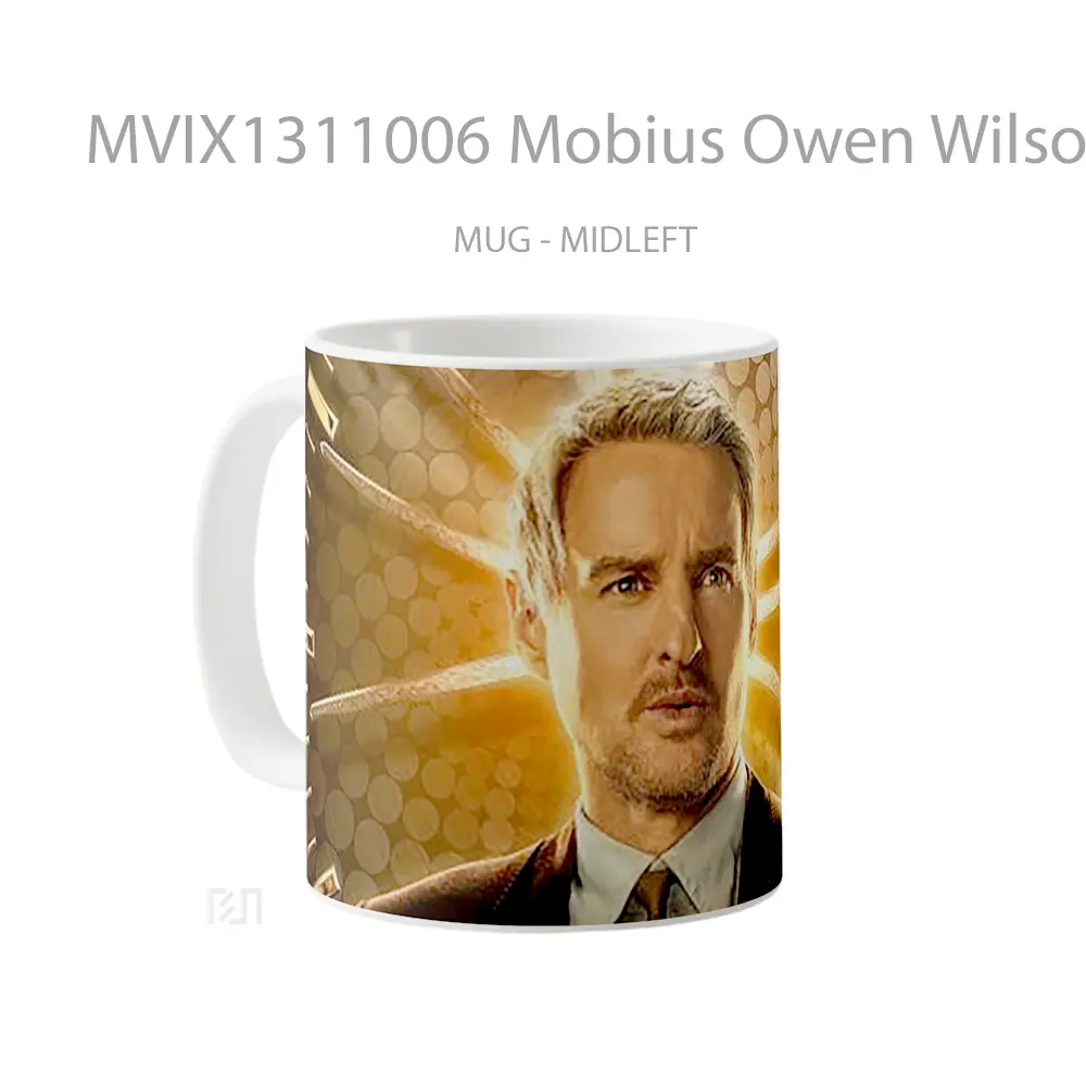 Mug Mobius Owen Wilson Loki Series Gelas Superhero - All-side / Desain
