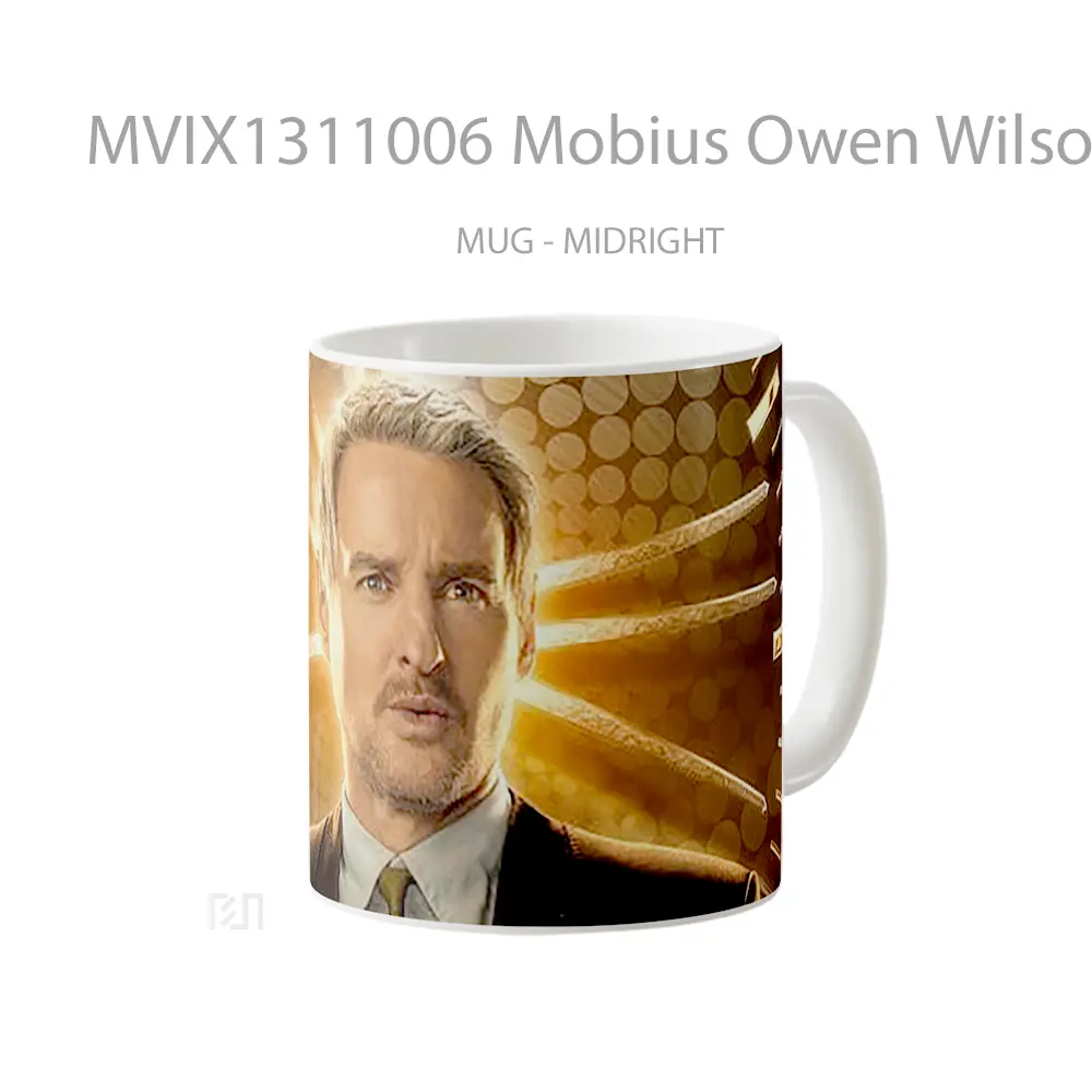 Mug Mobius Owen Wilson Loki Series Gelas Superhero - All-side / Desain