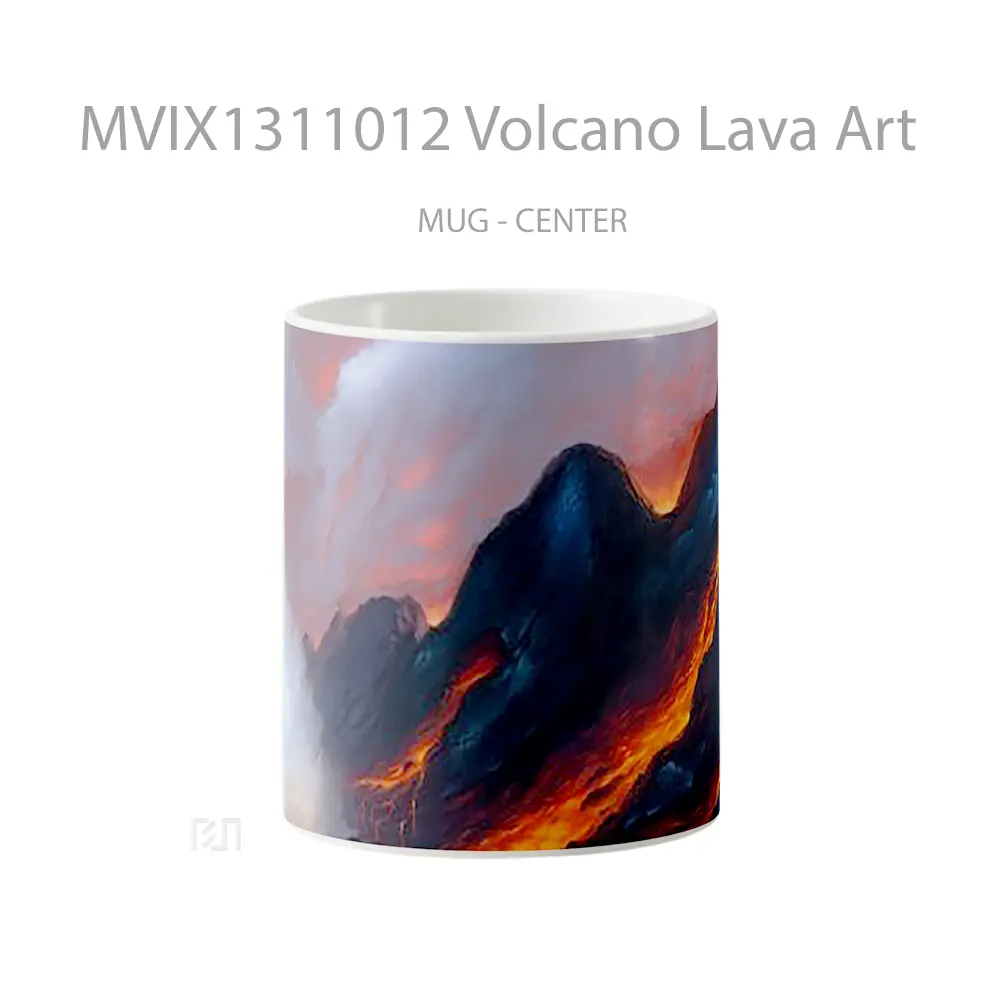 Mug Volcano Lava Art Gelas Keramik Unik