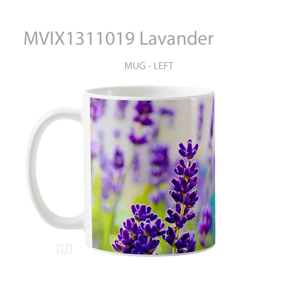 Mug Lavander Gelas Keramik Unik - All-side / Desain