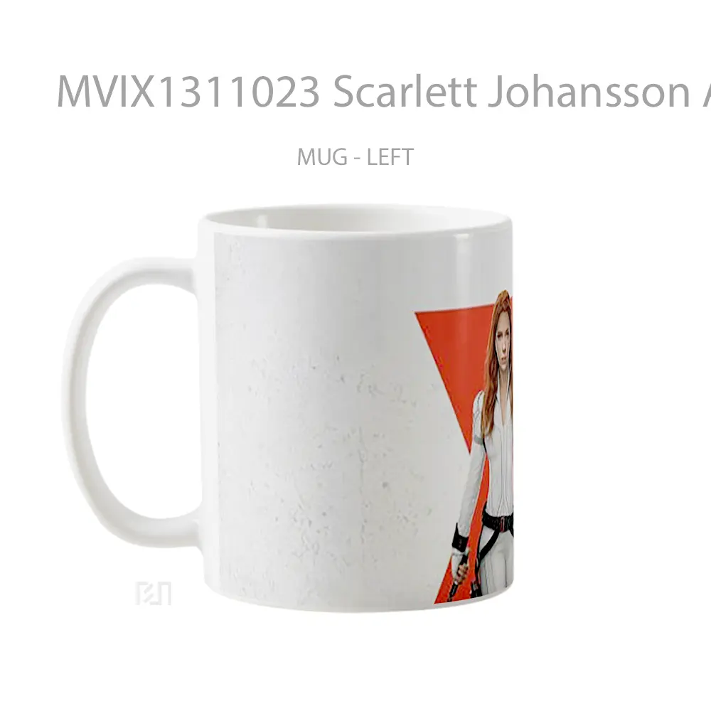 Mug Scarlett Johansson As Black Widow Movie Gelas Superhero - All-side / Desain