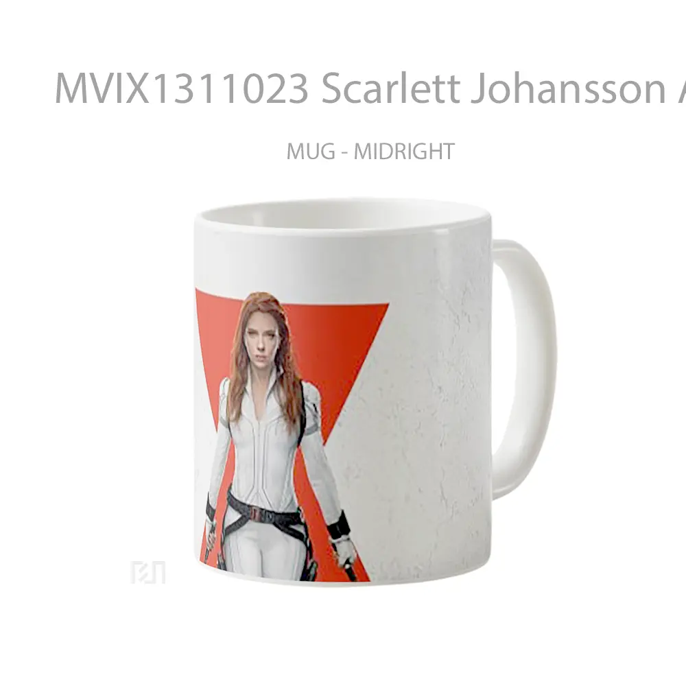 Mug Scarlett Johansson As Black Widow Movie Gelas Superhero - All-side / Desain