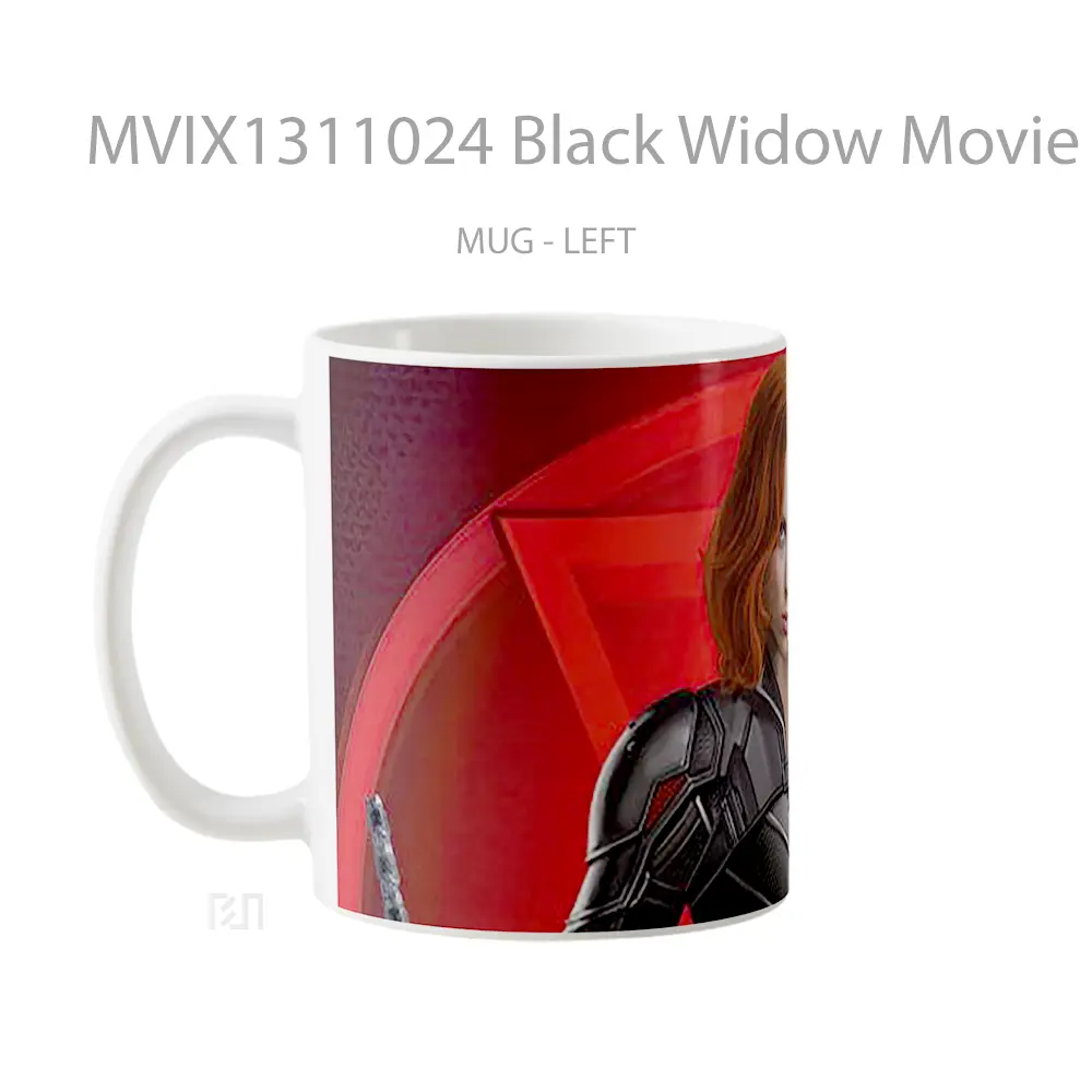 Mug Black Widow Movie Art Gelas Superhero - All-side / Desain