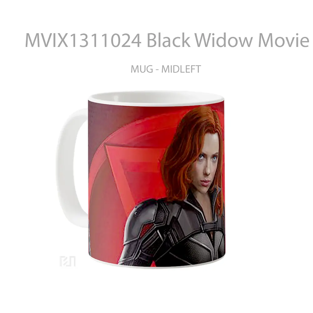 Mug Black Widow Movie Art Gelas Superhero - All-side / Desain