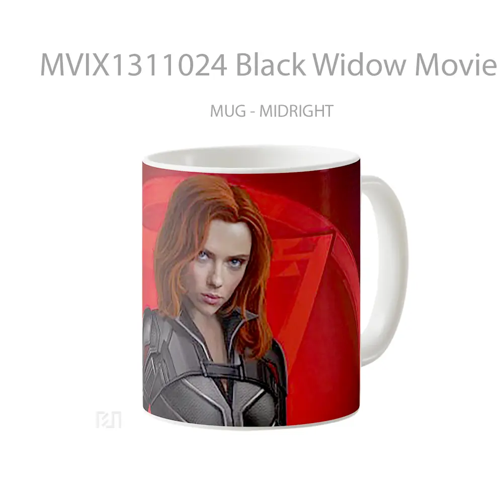 Mug Black Widow Movie Art Gelas Superhero - All-side / Desain