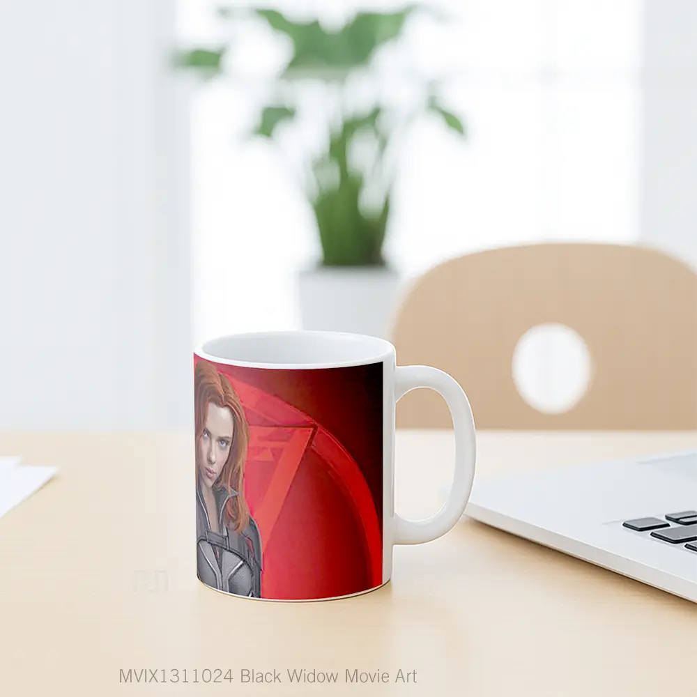 Mug Black Widow Movie Art Gelas Superhero - All-side / Desain