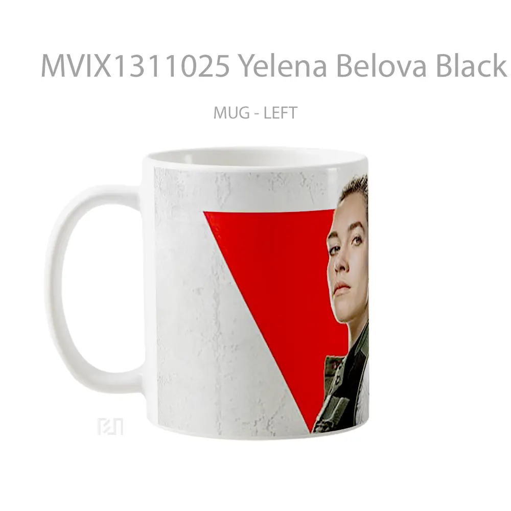 Mug Yelena Belova Black Widow Movie Gelas Superhero - All-side / Desain