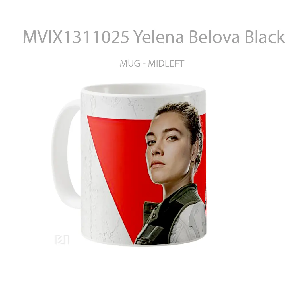 Mug Yelena Belova Black Widow Movie Gelas Superhero - All-side / Desain