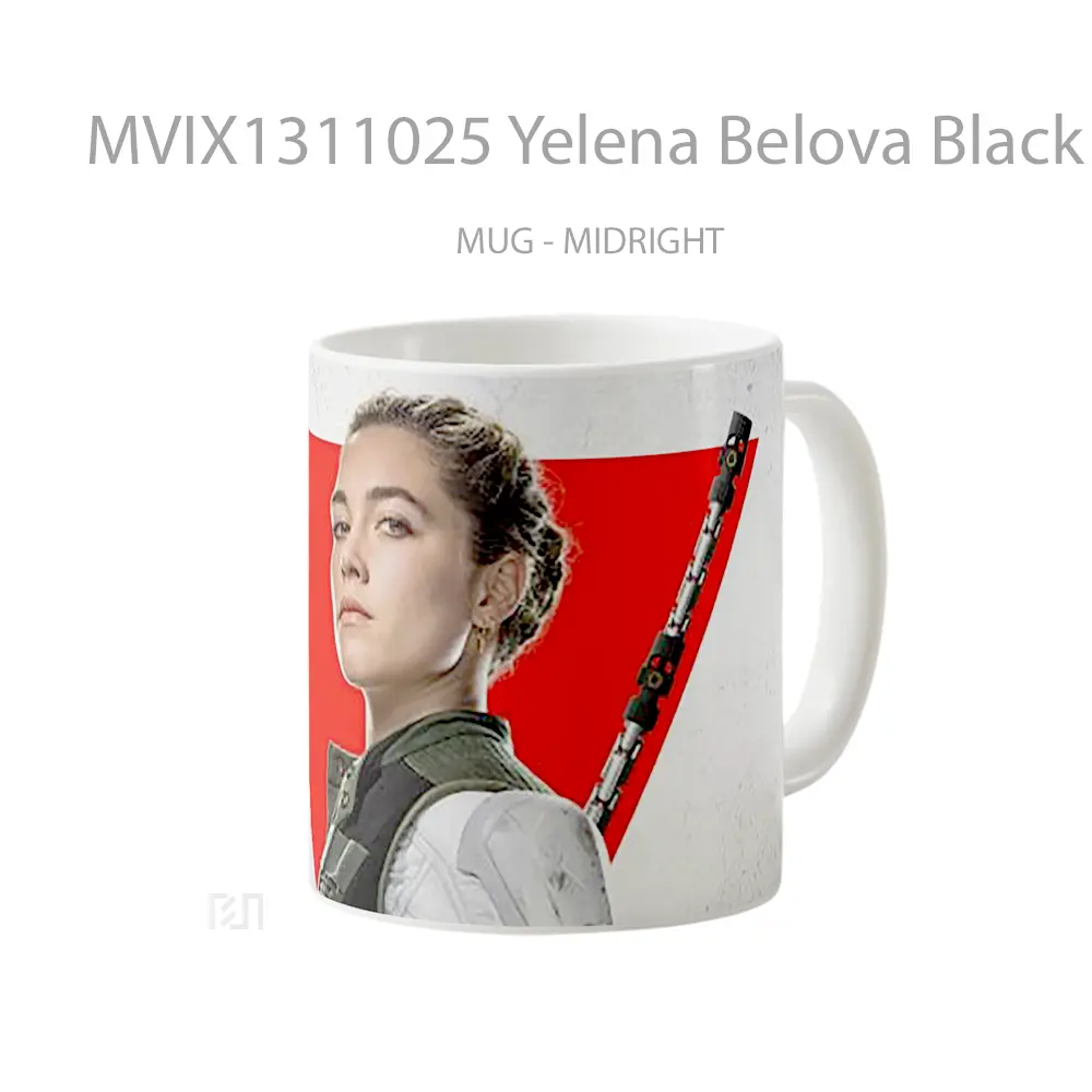 Mug Yelena Belova Black Widow Movie Gelas Superhero - All-side / Desain