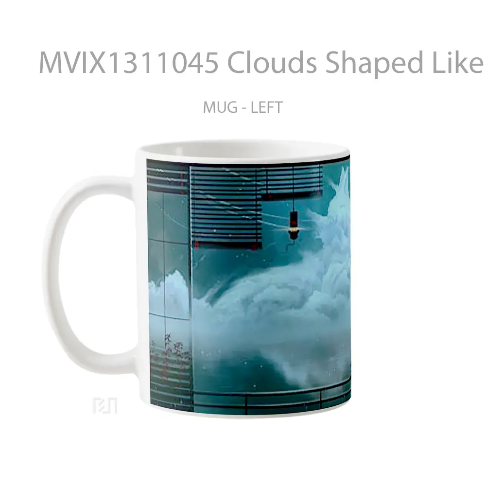 Mug Clouds Shaped Like Cat Gelas Hewan Lucu - All-side / Desain