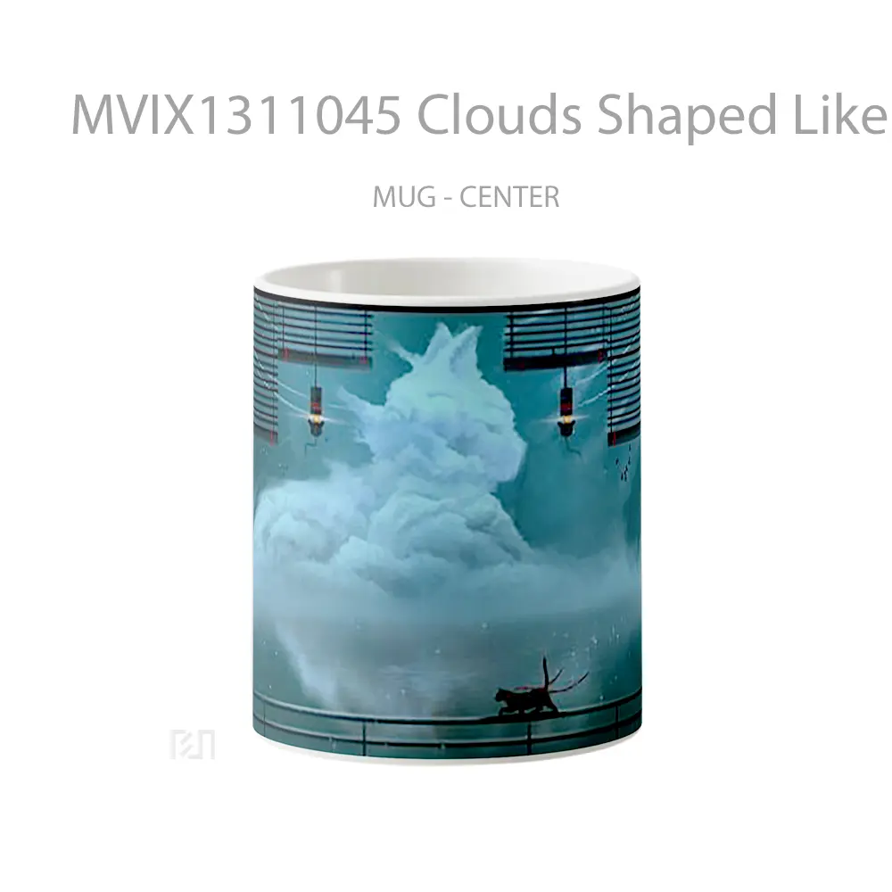 Mug Clouds Shaped Like Cat Gelas Hewan Lucu