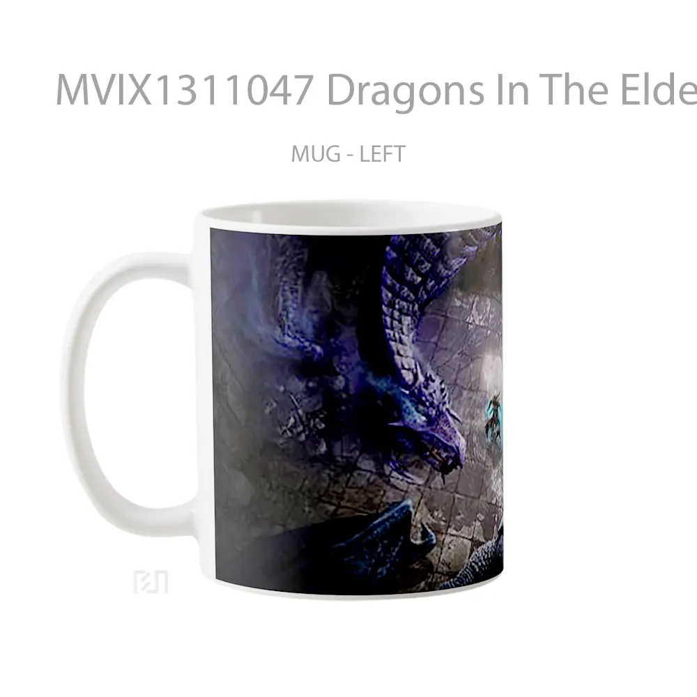 Mug Dragons In The Elder Scrolls Online Gelas Fantasi - All-side / Desain