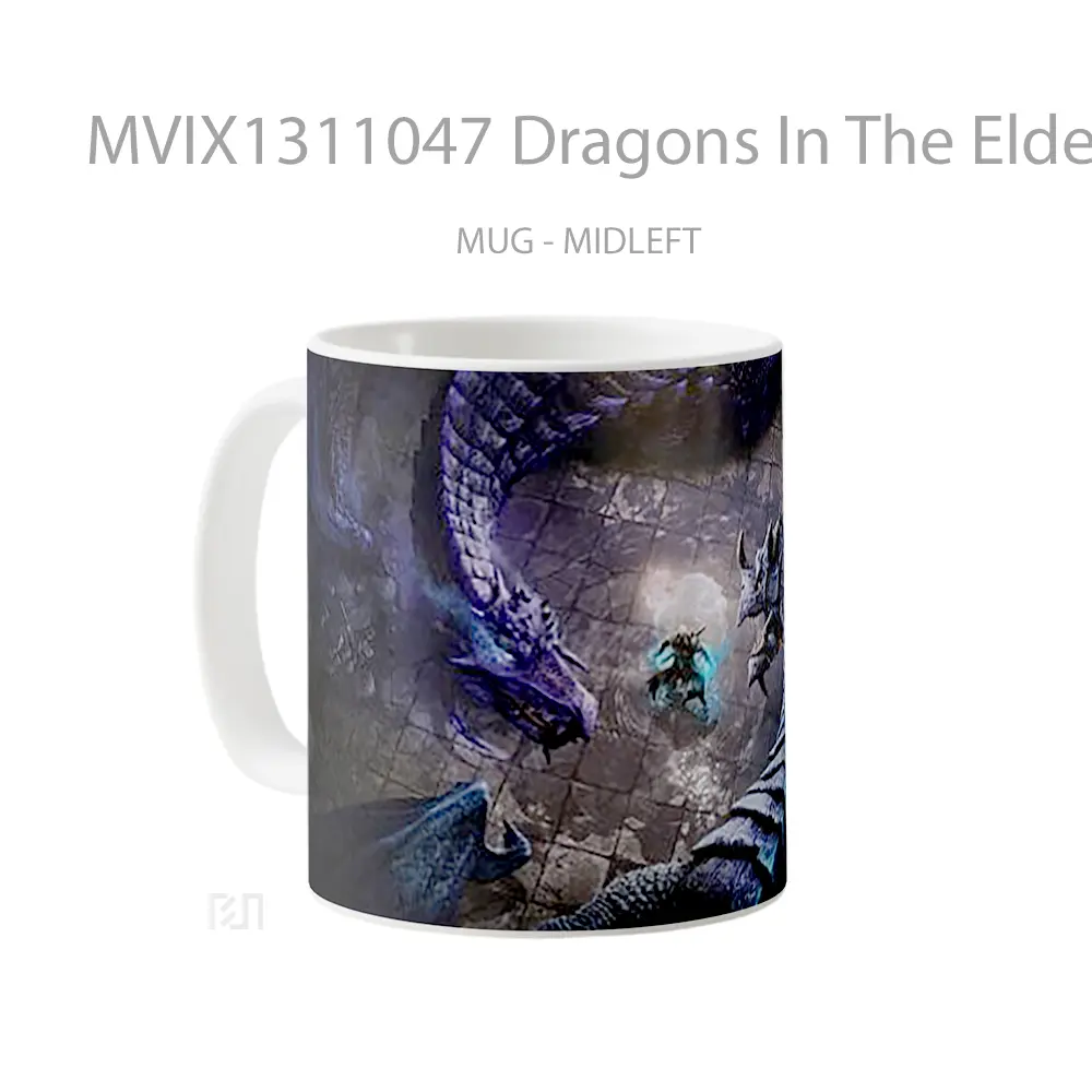 Mug Dragons In The Elder Scrolls Online Gelas Fantasi - All-side / Desain